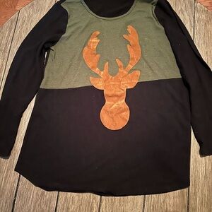 Reindeer head Pullover‎ -L